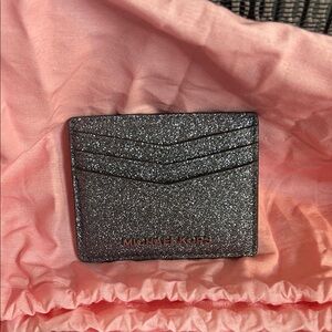 Michael Kors Sparkling Black Card Holder